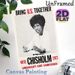 Unity Themed Painting Poster, Vintage Monochrome Portrait With Inspiring Unifying Slogans Poster, Timeless Uplifting Wall Decor Ideal For Home Office_maomaolike.com