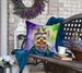 Yorkshire Terrier King Of Mardi Gras Throw Pillow Machine Washable, Indoor Outdoor Decorative Pillow For Couch, Bed Or Patio, 18Hx18W_maomaolike.com