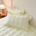 Washed Cotton Skirt Cover Single Piece Solid Color Quilted Dustproof Protector 1.68m Bed Fitted Sheet Mat Non-Slip_maomaolike.com