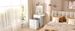 Small Vanity Desk With Mirror And Light, Dressing Table With Charging Station & Fold-up Panel For Small Space, Compact Makeup Vanity Set With Hidden Stool For Bedroom, White_maomaolike.com