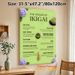 Ikigai Themed Painting Poster, Soft Green-toned Illustrative Poster, Presents 10 Inspiring Life Principles, Ideal For Home Office, Living Room And_maomaolike.com