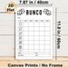 Bunco Game Score Sheet Painting Poster, Minimalist Black-and-White Dice Game Score Poster, Practical Score Tracker For Bunco Matches, Suitable For_maomaolike.com