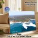 Surfers Point Coastal Painting Poster, Stylized Flat-toned Coastal Landscape Poster, Serene Seaside Scenery Ideal For Home, Office And_maomaolike.com