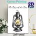 Vintage Lantern Painting Poster, Hand-drawn Sketch-style Poster, Classic Glowing Kerosene Lantern With Cursive "The Lady With The Lamp" Text, Brings_maomaolike.com