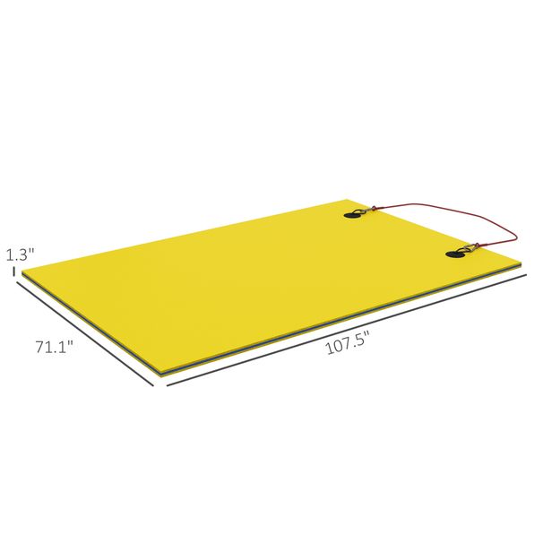 9' X 6' Lily Pad Water Mat For 2 Adults, Floating Water Pad For Lake, Pool, Ocean, Beach, And Boating, Yellow_maomaolike.com