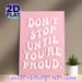 Motivational Quote Painting Poster, Pastel Pink Retro Typographic Poster, "Don't Stop Until You're Proud" Uplifting Wall Decor For Home Office_maomaolike.com