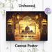 Islamic Mosque & Desert Camel Caravan Painting Poster, Warm-hued Traditional Oriental Scenery Poster, Serene Cultural Decor Ideal For Living Room_maomaolike.com