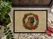 Shar Pei Christmas Flowers Doormat Front Door Mat Indoor Outdoor Rugs For Entryway, Non Slip Washable Low Pile, 24H X 36W_maomaolike.com