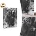 Nostalgic Basset Hound & Companion Painting Poster, Monochrome Warm Intimate Scene Poster, Retro Heartwarming Artwork For Living Room, Bedroom Wall_maomaolike.com