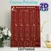 Roman Numerals Educational Painting Poster, Vintage Red & Gold Detailed Conversion Chart Poster, Clear Learning Reference Suitable For Home Study_maomaolike.com