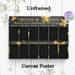 Employee Of The Month Painting Poster, Elegant Black & Gold Recognition Poster, Features Monthly Photo Slots To Honor Outstanding Staff, Ideal For_maomaolike.com