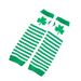 Unisex Irish green shamrock men's half finger long gloves Rave party festival women's gloves_maomaolike.com