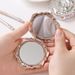 Vintage Rose Foldable Makeup Mirror, Double Sided Pocket Compact Mirror, Portable Personal Beauty Mirror For Daily Use Wedding Decor Gift
_maomaolike.com