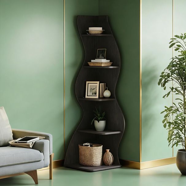Modern Wall Corner Bookshelf Bookcase_maomaolike.com