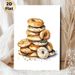 Bagel Themed Painting Poster, Warm-toned Watercolor Stacked Assorted Bagels Poster, Brings Cozy Culinary Vibe, Ideal For Kitchen And Dining Area_maomaolike.com