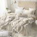 2026 Spring New European Bedding Set Four-Piece Pure Cotton Bed Skirt Internet Celebrity Ruffled Edge Girly Princess Style_maomaolike.com