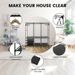 Clothing Racks For Hanging Clothes With ShelvesPortable Closet System Organizer Garment Rackfor Clothes Storage, Metal Free StandingWardrobe Clothes Organizer Clothesstorage, 66*63*14in_maomaolike.com