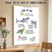 Ocean-themed Problem Size Chart Painting Poster, Watercolor Marine Animal Illustration Poster, Aids In Identifying And Managing Problem Levels_maomaolike.com