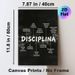 Spanish Discipline Themed Painting Poster, Monochrome Ink-style Typographic Poster, Inspirational Self-discipline Guidelines, Ideal For Home Office_maomaolike.com
