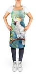 Cockatoo Apron Cooking Kitchen Server Baking Crafts Gardening For Adult Women Men, Unisex, Large, Multicolor_maomaolike.com