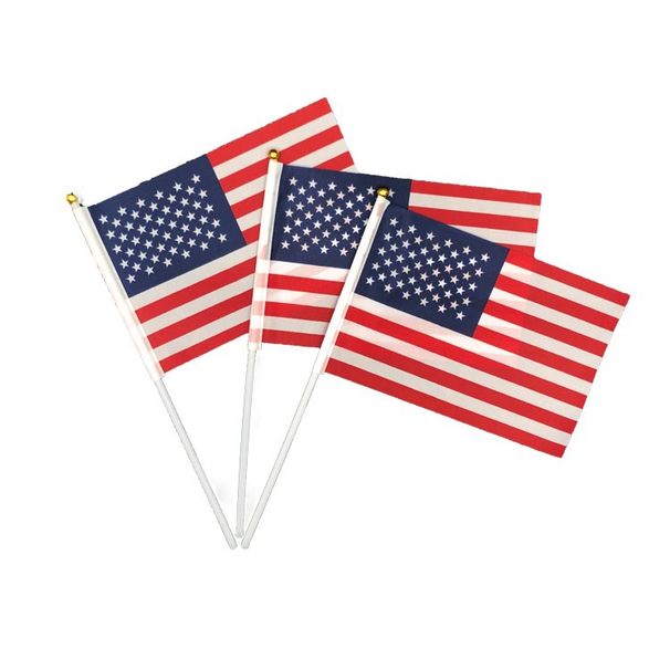 American USA-Canada-Mexico Cup Special Offer 14X21cm No. 8 World National Flags Hand Waving Red Colorful Flag_maomaolike.com