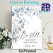 Religious Scripture Verse Painting Poster, Soft Watercolor Blue & White Floral Framed Verse Poster, Inspirational Faith-based Decor, Suitable For_maomaolike.com
