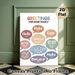 Global Greetings Painting Poster, Pastel-colored Speech Bubble Design Poster, Helps Learn Global Greetings, Ideal For Living Room, Study Space_maomaolike.com