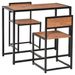 HOMCOM 3-Piece Industrial Dining Table Set For 2, Kitchen Table And Chairs, Dining Room Sets For Small Spaces_maomaolike.com