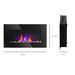 28.5" 1450W Electric Wall-Mounted Fireplace With Flame Effect, 7 Color Background Light, Black_maomaolike.com