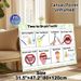 Tooth Brushing Routine Painting Poster, Vibrant Cartoon-style Step-by-step Oral Care Guide Poster, Clear Visual Instructions For Proper Dental Care_maomaolike.com