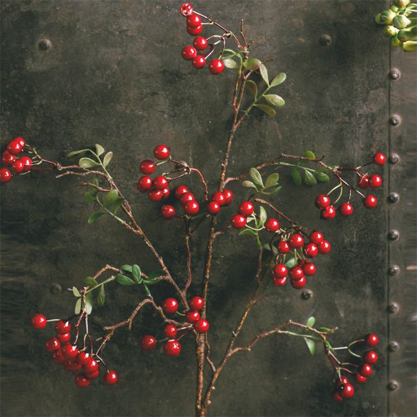In Stock Fortune Fruit Home Indoor Dining Table Holly Berries Acacia Beans Decorative Artificial Flowers Red Fruits_maomaolike.com