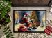 Cairn Terrier And Santa Claus Doormat Front Door Mat Indoor Outdoor Rugs For Entryway, Non Slip Washable Low Pile, 24H X 36W_maomaolike.com