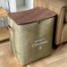 Household Fabric Zipper Quilt Bag Wardrobe Clothes Box Moving Dormitory Solid Color Handheld Storage Basket_maomaolike.com