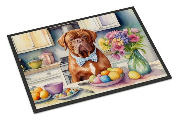 Decorating Easter Dogue De Bordeaux Doormat Front Door Mat Indoor Outdoor Rugs For Entryway, Non Slip Washable Low Pile, 24H X 36W_maomaolike.com