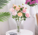 Artificial 3-Pronged Foreign Peony Rose Bouquet Wedding Living Room Decoration Plastic Fake Silk Flower Wholesale_maomaolike.com