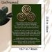 Celtic Goddess Prayer Painting Poster, Vintage Bronze Triskelion Design Poster, Serene Spiritual Verse Artwork Ideal For Meditation Space And Home_maomaolike.com