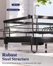 Kitsure Adjustable Dish Drying Rack, 15.6''-25.2''L × 16.9''W, Black_maomaolike.com