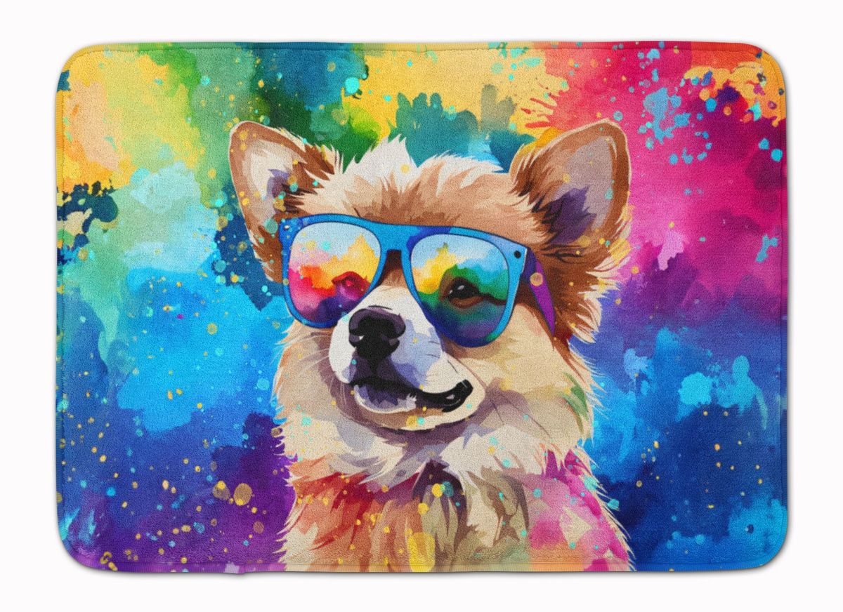 Pomeranian Hippie Dawg Memory Foam Kitchen Mat Machine Washable Anti-Fatigue Mat Cushion Comfort Bath Mat Or Kitchen Rug_maomaolike.com
