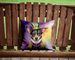 Rat Terrier King Of Mardi Gras Throw Pillow Machine Washable, Indoor Outdoor Decorative Pillow For Couch, Bed Or Patio, 14Hx14W_maomaolike.com