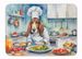 Basset Hound The Chef Memory Foam Kitchen Mat Machine Washable Anti-Fatigue Mat Cushion Comfort Bath Mat Or Kitchen Rug_maomaolike.com