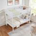 Twin Over Twin Bunk Bed With Ladder,Wooden Bunk Bed With High Guardrail And Ladder For Kids, Teens, Dorm Rooms, And Guest Rooms,No Box Spring Needed,White_maomaolike.com
