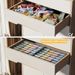4 Socks And Underwear Storage Boxes, 24 Foldable Storage Boxes (drawers Are Divided Into Baffles, Fabric Storage Boxes For Sorting Socks)_maomaolike.com