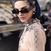 Rectangular super small narrow frame sunglasses Women's net popular men's bar disco hip-hop sunglasses_maomaolike.com