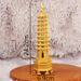 Brass Nine-Layer Thirteen-Layer Wenchang Pagoda Home Office Decoration Gift Copperware Desktop Ornament Crafts Wholesale_maomaolike.com
