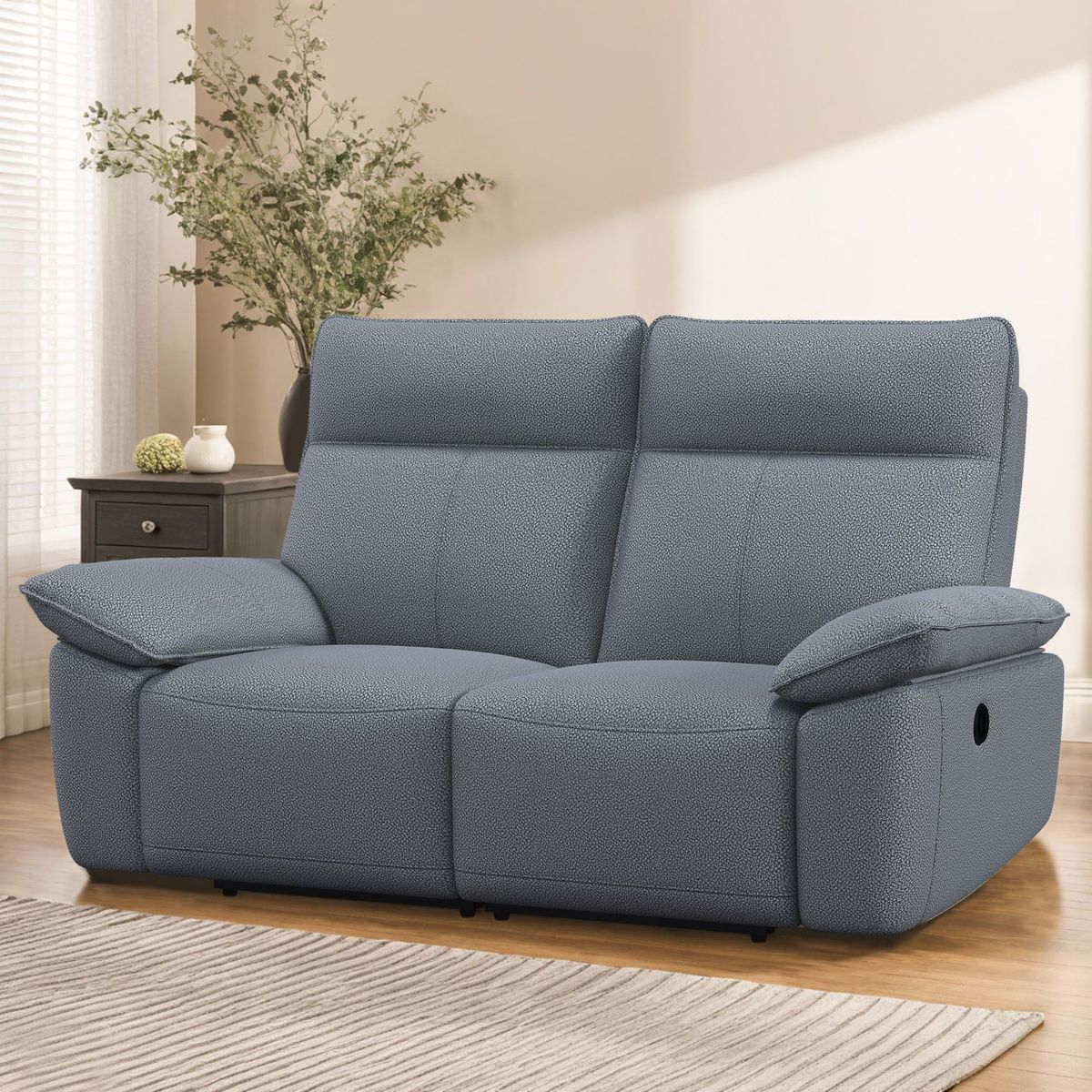 Double Reclining Chairs For Adults, Wall Hugger Recliners For Small Spaces, Love Seat Couches Sofa Reclinable For Living Room, Home Theater Seating, Dark Gray_maomaolike.com