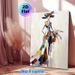 Elegant Abstract Lady Painting Poster, Vibrant Color-Blocked Textured Impressionist Poster, Stylish Artistic Decor Ideal For Bedroom, Living Room_maomaolike.com
