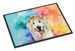 Great Pyrenees Hippie Dawg Doormat Front Door Mat Indoor Outdoor Rugs For Entryway, Non Slip Washable Low Pile, 24H X 36W_maomaolike.com