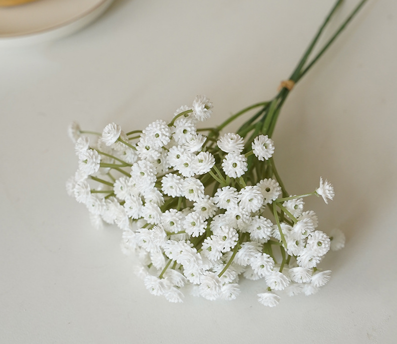 Artificial Bridal Wedding Decoration Bouquet, Soft Touch, Fresh And Miniature Baby's Breath Bundle_maomaolike.com