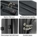 3pcs Luggage Set – Sturdy Hard Shell Suitcase Set, Double Spinner Wheels, Large Capacity Travel Trolley Case, Includes 3pc U-Shaped Travel Pillow Set, Ideal For Business & Leisure Travel_maomaolike.com