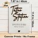 Tattoo Station Themed Painting Poster, Sleek Black Raised Script With Heart Accent Poster, Unique Tattoo Studio-inspired Decor Ideal For Tattoo Shops_maomaolike.com